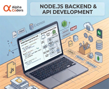 Node.js backend and REST API development training at AlphaCoders institute in Rohini, Delhi
